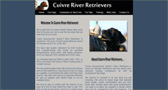 Desktop Screenshot of cuivreriverretrievers.com