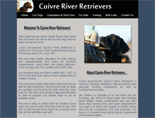 Tablet Screenshot of cuivreriverretrievers.com
